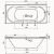 Jika Ecliptica Акриловая прямоугольная ванна 180х80, с монтажным комплектом и сифоном в Сочи