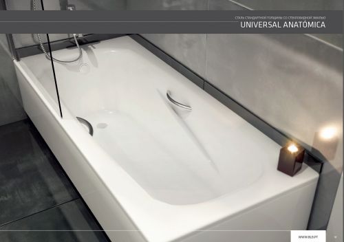 Ванна стальная BLB UNIVERSAL ANATOMICA 150*75, белая, с отверстиями для ручек в Сочи