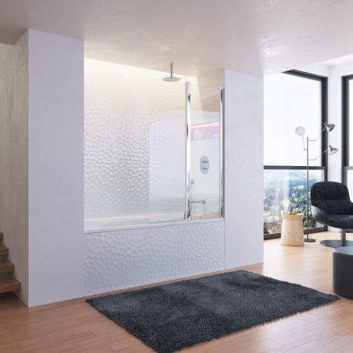 Шторка для ванны CVS2-100 левая блестящий+стекло Transparent Ravak в Сочи